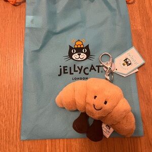Jellycat Amuseables Croissant Bag Charm with dust bag